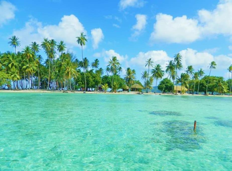Duplex En Bord De Mer Fare Tahitea Pension Taputapuapea المظهر الخارجي الصورة
