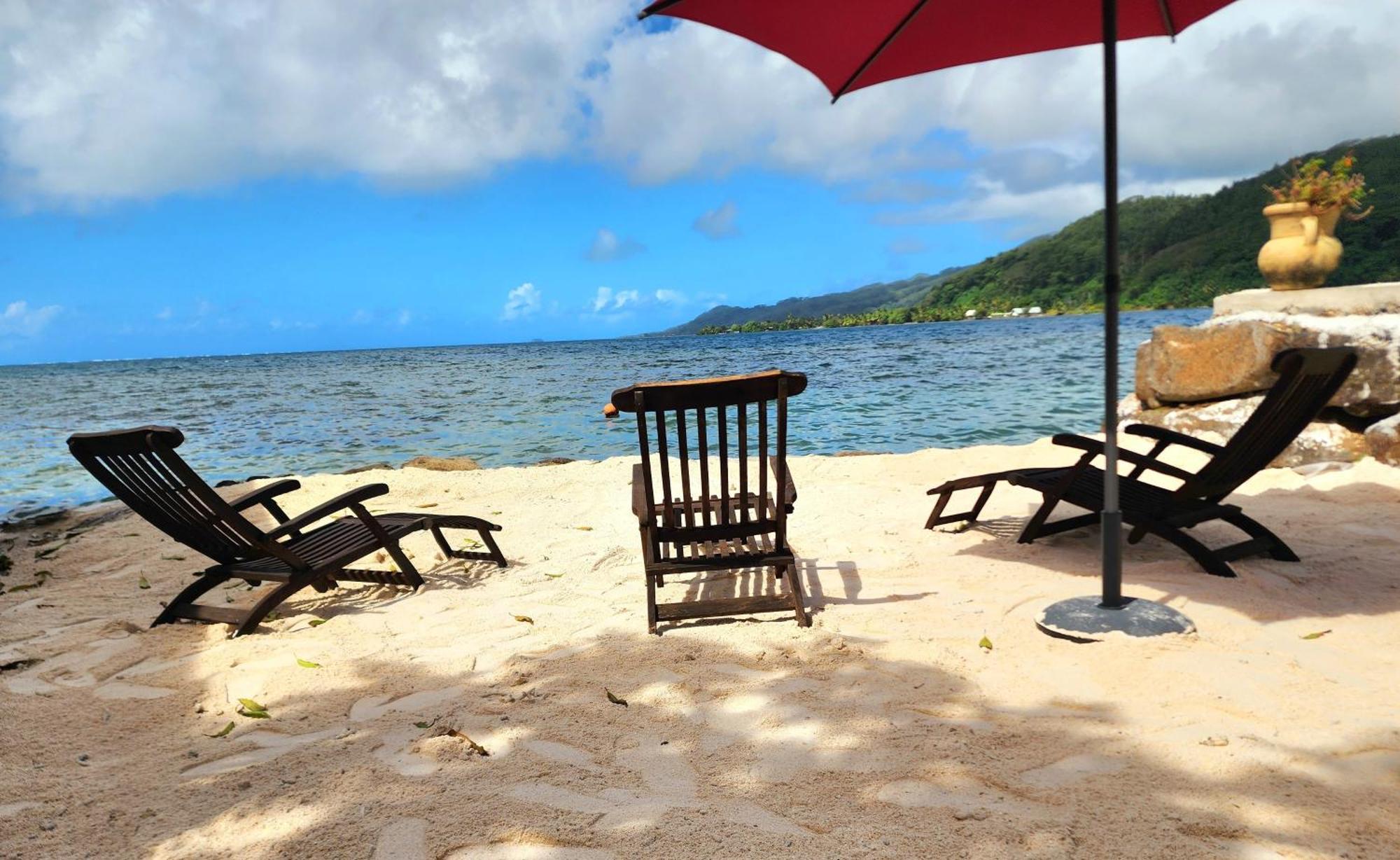 Duplex En Bord De Mer Fare Tahitea Pension Taputapuapea المظهر الخارجي الصورة